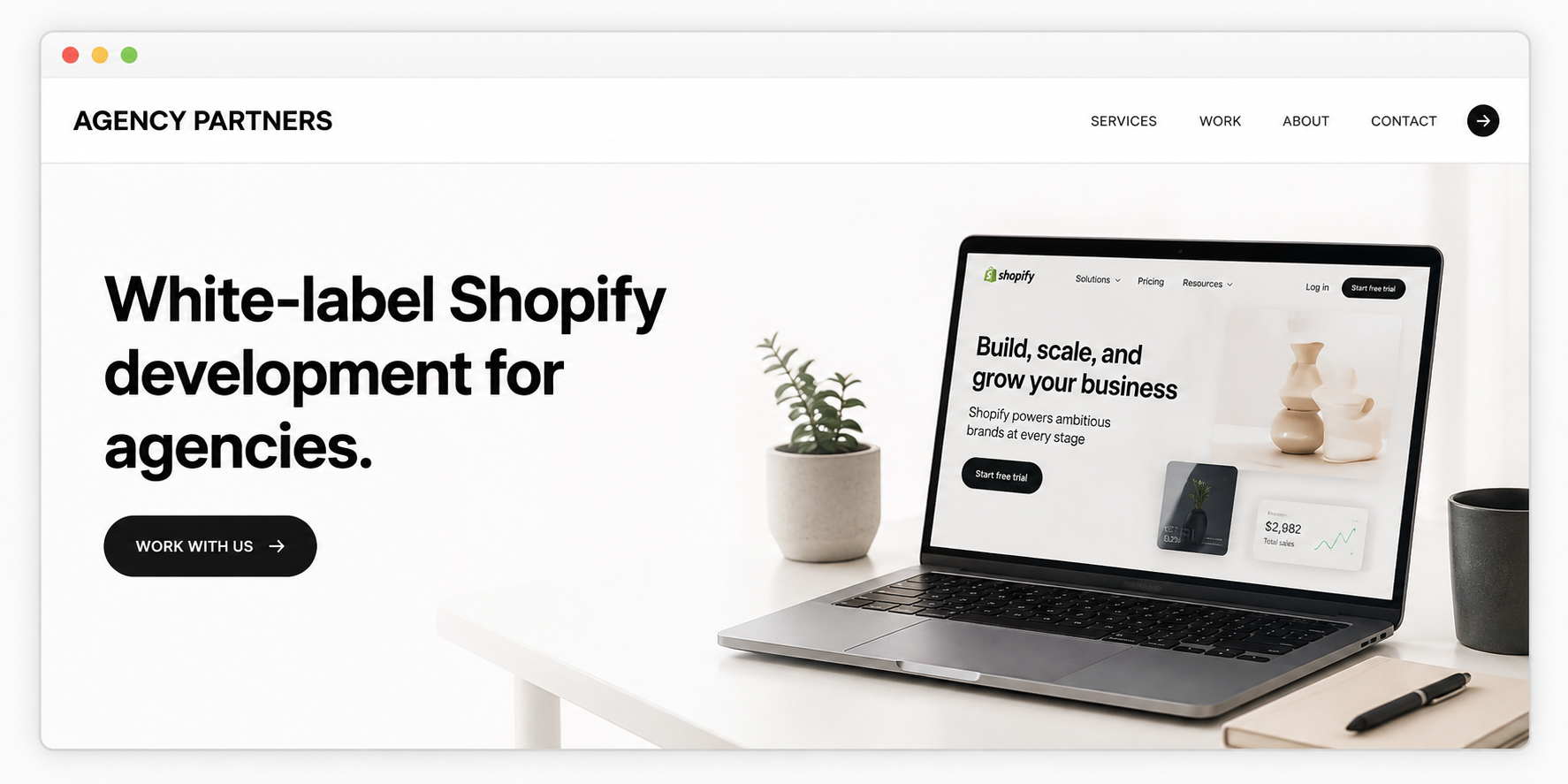 Agency partnership Shopify project