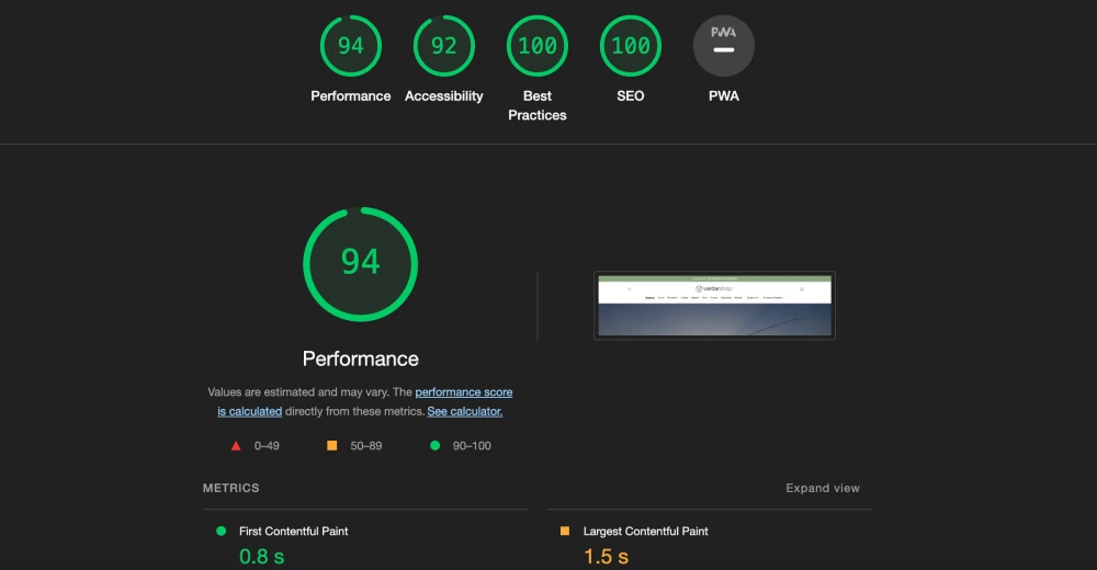 Website Speed Light