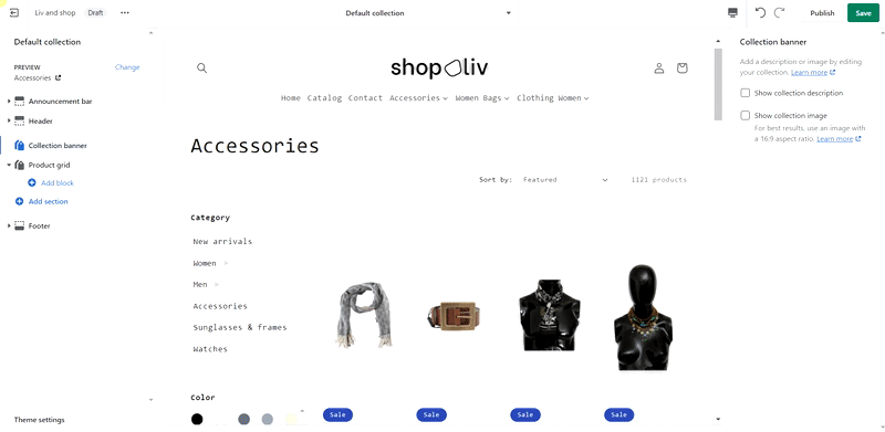 collection shopify theme store